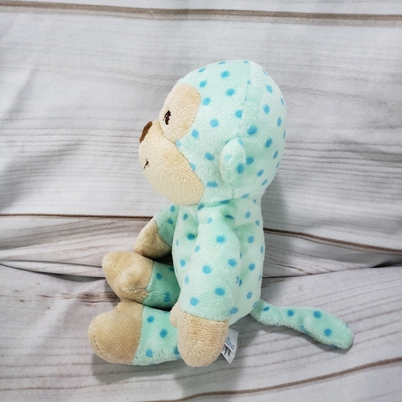 Garanimals Pastel Blue Green Polka Dot Monkey Plush Stuffed Toy 10 Inch 2016 - Picture 3 of 8